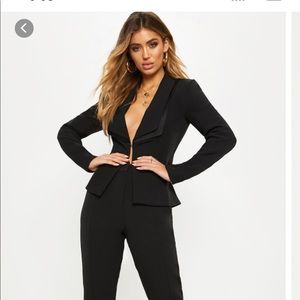 PLT Black Avani 2 piece blazer and pants set